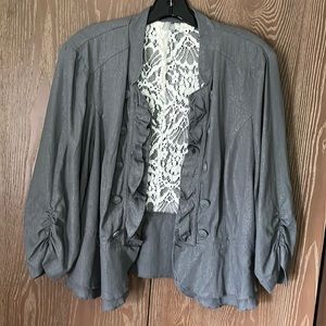 EUC Grey/silver Vanity blazer